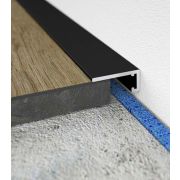 Плинтус алюминиевый EVROWOOD DA03 Микро (5,9×20×2000 мм) — Чёрный анод