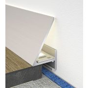 Плинтус алюминиевый EVROWOOD DA05 LED Микроплинтус (5,9/18×20×2000 мм) — Серый анод