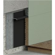 Плинтус алюминиевый cкрытого монтажа с МДФ-вставкой AFD1 (40×12×3000) | Серый анод | Напольный профиль | Москва, доставка по России с